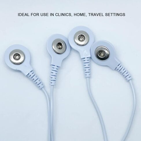 4 Pcs Electrode Lead Wire Adapters, Convert 2mm Pin to 3.5mm Snap - Compatible with TENS, EMS, IF Units in Kuwait