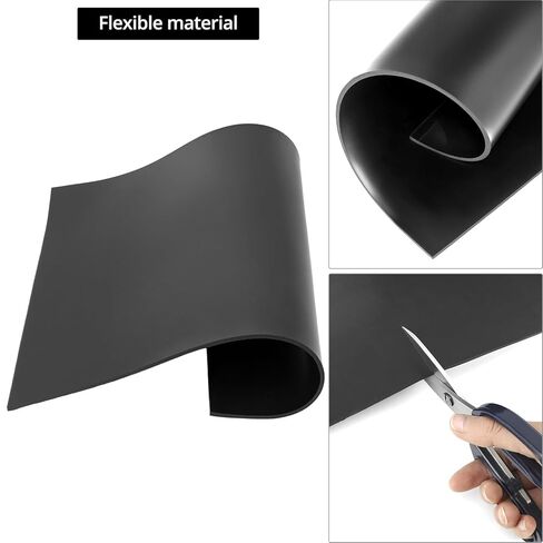 QWORK Rubber Sheet Roll, Solid Rubber Gasket Strip, 12" W x 12" L 1/8" Thick, for Sealing, Bumpers, Weather Stripping, DIY Gaskets, Crafts, Flooring in Saudi Arabia