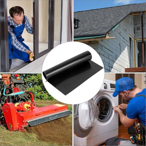 QWORK Rubber Sheet Roll, Solid Rubber Gasket Strip, 12" W x 12" L 1/8" Thick, for Sealing, Bumpers, Weather Stripping, DIY Gaskets, Crafts, Flooring in Saudi Arabia