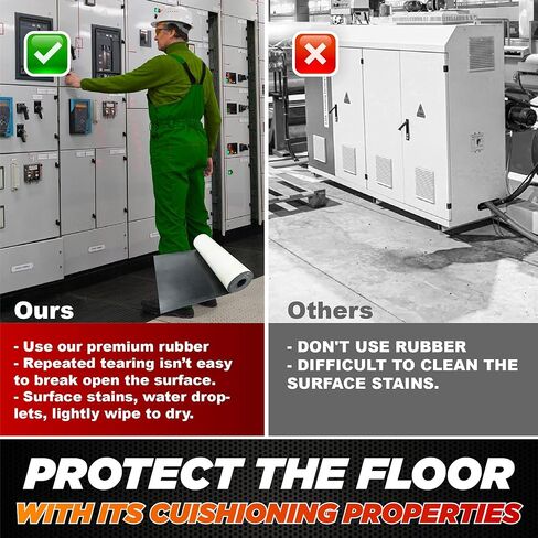 Neoprene Rubber Sheet Roll 1/16" Thick x 12" Wide x 10Ft Long with Adhesive Backing (Including Utility Knife), Heavy Duty Self Rubber Seal Strips Roll for DIY Gaskets, Flooring, Seals in Kuwait