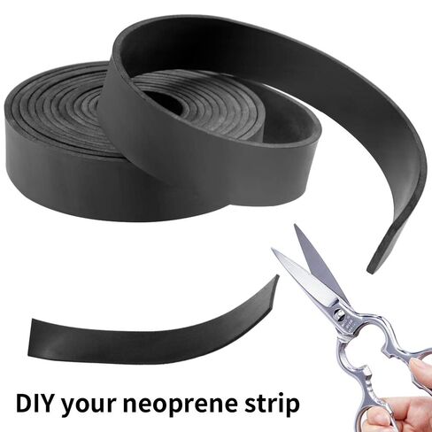 DGSL Neoprene Rubber Strips 4" W x 1/8" T x 10' L, Solid Rubber Sheets, Rolls & Strips Use for Gaskets DIY Material, Pads, Crafts, Weather Stripping, Flooring, Black in Kuwait