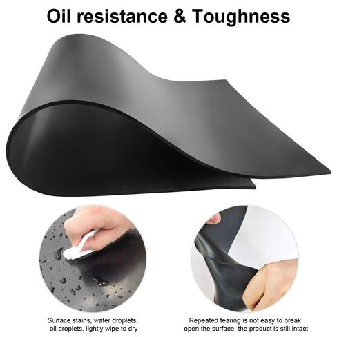 DGSL Neoprene Rubber Strips 4" W x 1/8" T x 10' L, Solid Rubber Sheets, Rolls & Strips Use for Gaskets DIY Material, Pads, Crafts, Weather Stripping, Flooring, Black in Kuwait