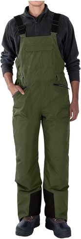 Mens Snow Bibs Insulated Waterproof Bib Overalls Windproof Athletic Snowpants Winter Snowboarding Pants with Pockets in Saudi Arabia