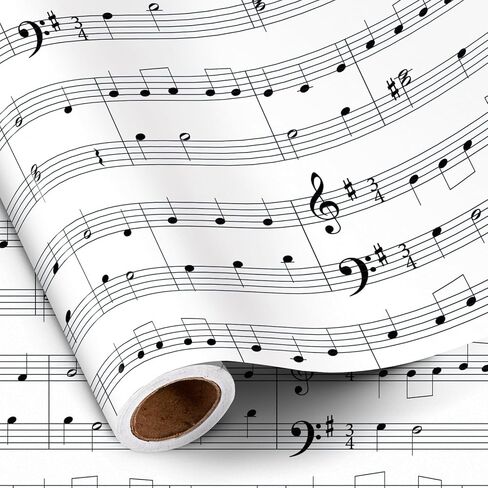 RUSPEPA Music Wrapping Paper Roll for Boys Girls, Mini Roll, Vintage Jazz Instruments Design Gift Wrap for Music Lovers, Birthday, Graduation, Teacher Gifts, 17 Inches x 16.4 Feet in Saudi Arabia