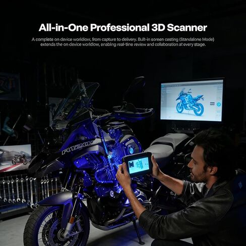 Creality Sermoon P1 3D Scanner, Handheld 22+7+1 Blue Laser&Infrared Wireless 3D Scanner with 6"Touch Screen, Supports Standalone&PC Modes, 0.02mm/m Accuracy for Modified Vehicles, Reverse Engineering in Saudi Arabia