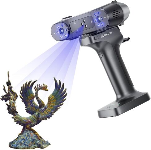 Creality 3D Scanner Raptor X for 3D Printing, 60fps 34 Cross Blue Laser & NIR WiFi 6 Consumer Handheld Scanner 0.02mm Accuracy, 24-Bit Fast Full-Color Scanning for Windows macOS in Saudi Arabia