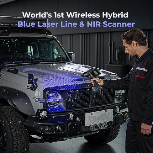 Creality 3D Scanner Raptor X for 3D Printing, 60fps 34 Cross Blue Laser & NIR WiFi 6 Consumer Handheld Scanner 0.02mm Accuracy, 24-Bit Fast Full-Color Scanning for Windows macOS in Saudi Arabia