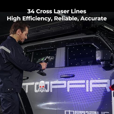 Creality 3D Scanner Raptor X for 3D Printing, 60fps 34 Cross Blue Laser & NIR WiFi 6 Consumer Handheld Scanner 0.02mm Accuracy, 24-Bit Fast Full-Color Scanning for Windows macOS in Saudi Arabia