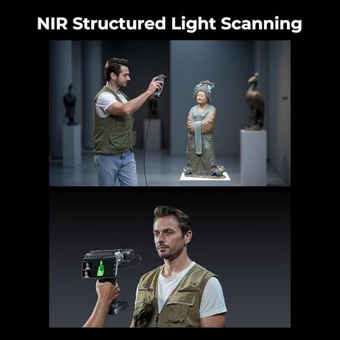 Creality 3D Scanner Raptor X for 3D Printing, 60fps 34 Cross Blue Laser & NIR WiFi 6 Consumer Handheld Scanner 0.02mm Accuracy, 24-Bit Fast Full-Color Scanning for Windows macOS in Saudi Arabia