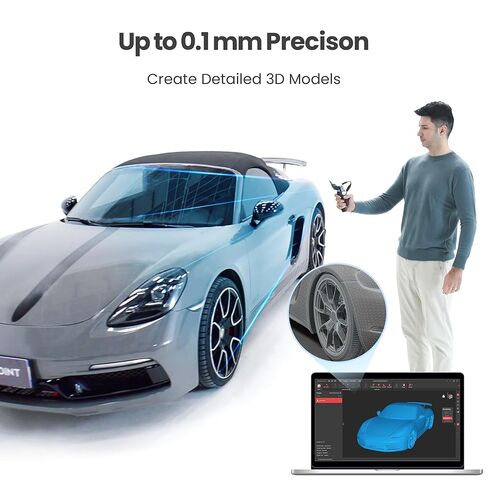 ماسح ضوئي Revopoint Range 2 ثلاثي الأبعاد للطباعة ثلاثية الأبعاد، مسح نموذجي بالألوان الكاملة، يدعم مسح الأجسام الكبيرة لوجه الجسم، ويدعم Win/Android/iOS/macOS in Kuwait