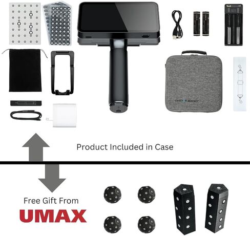 ماسح ضوئي ليزر احترافي لاسلكي ثلاثي الأبعاد من EinScan Rigil، هجين صناعي ثلاثي الوضع (ليزر + VCSEL IR)، دقة 0.04 مم، دقة 0.05 مم، 50 خط ليزر للهندسة العكسية والتصنيع in Kuwait