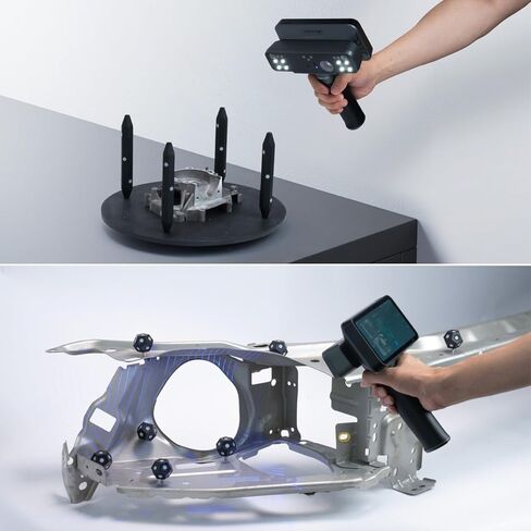 Shining3D [EinScan Rigil Wireless 3D Scanner] حوسبة مدمجة، دقة 0.04 مم، دقة 0.05 مم، 50 خط ليزر مع برنامج المسح الضوئي للهندسة العكسية والتصنيع والفن والتصميم in Kuwait