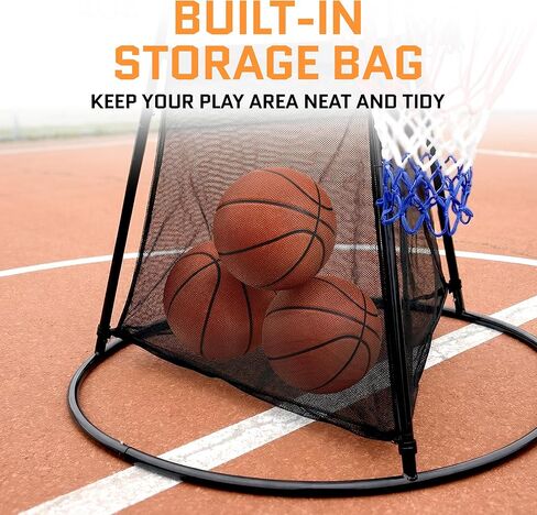 Portable Kids Basketball Hoop with Ball Storage Net – Adjustable Height Indoor & Outdoor Basketball Goal for Toddlers & Kids – Easy Assembly Youth Basketball Set for Backyard, Driveway & Playroom in Kuwait