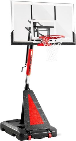 Crank Lift Basketball Hoop Outdoor 7.5-10ft Adjustable Portable Basketball Goal for Youth and Adults 54" Angle Adjustable PC Backboard and Large Fillable Base in Saudi Arabia