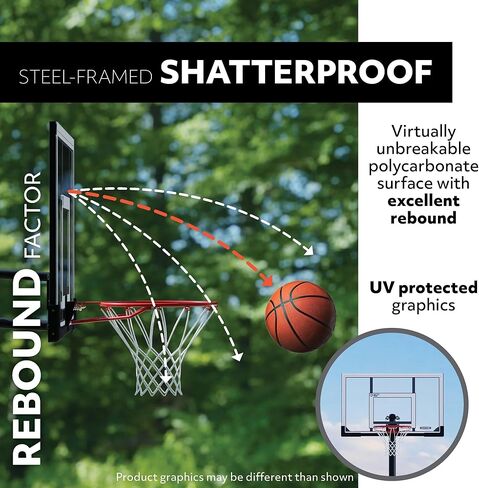 Lifetime Youth Portable Basketball Hoop, Adjustable Height 5.5-7.5 Ft, 30-Inch Shatterproof Fusion Backboard in Saudi Arabia
