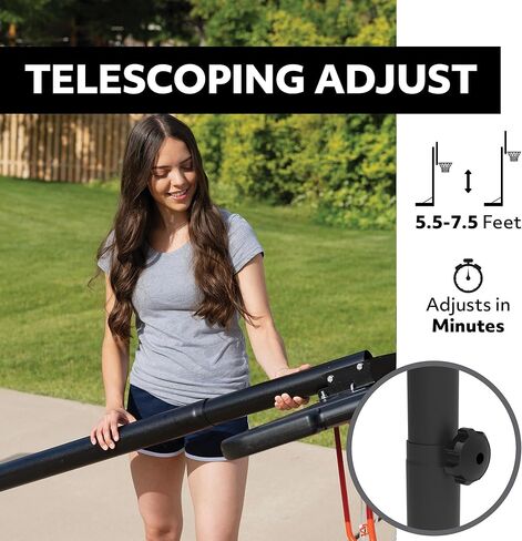 Lifetime Youth Portable Basketball Hoop, Adjustable Height 5.5-7.5 Ft, 30-Inch Shatterproof Fusion Backboard in Saudi Arabia