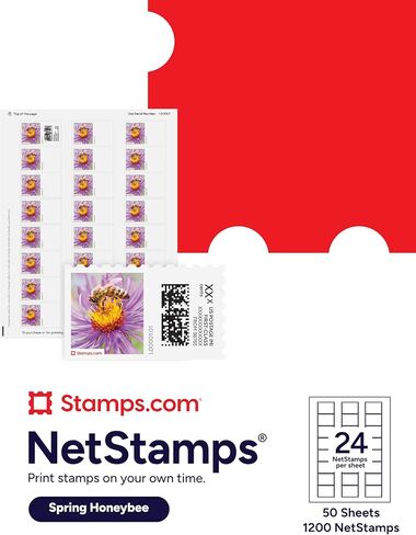 ملصقات بريدية قابلة للطباعة من NetStamps (يتطلب الاشتراك في موقع Stamps.com) - طباعة بريدية معتمدة - طابعات نفث الحبر والليزر - الأعمال التجارية والشخصية والمنزلية (Sunflower Sky، 5 أوراق) in Saudi Arabia