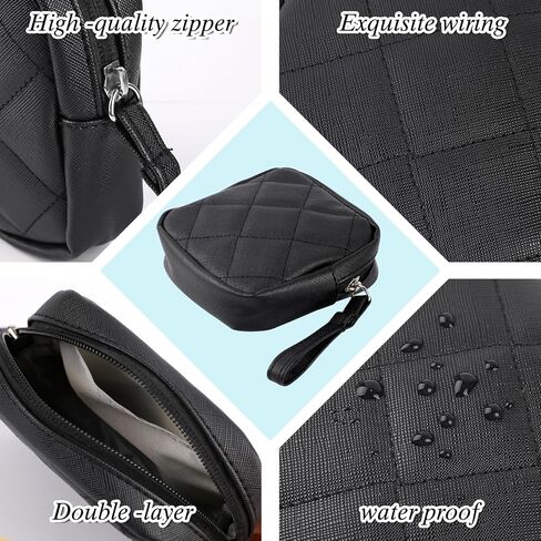 Sanitary Bags Sanitary Napkin Storage Bag Portable Makeup Bag Pad Pouch Tampon Bags Period Pouch First Period Kit for Teen Girls Women (Black) in Kuwait