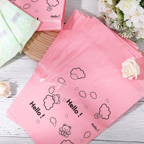 100 Pcs Sanitary Napkin Disposal Bags,Feminine Hygiene Disposal Bags for Pads,Tampon Sanitary Bag for Women Girls Privacy Protection(Pink) in Saudi Arabia