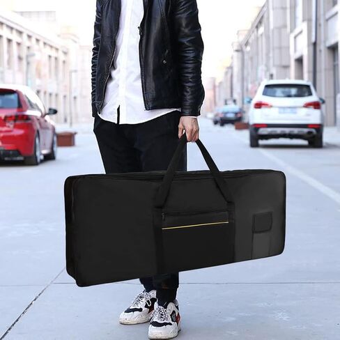 61 Keys Keyboard Case for 61 Keys Keyboard and Electric Piano, Electric Keyboards Bag Piano Gig Bag, Waterproof 420D Oxford Cloth Piano Padded Case (black) in Kuwait