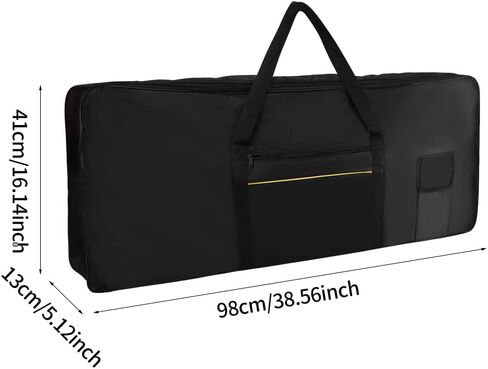 61 Keys Keyboard Case for 61 Keys Keyboard and Electric Piano, Electric Keyboards Bag Piano Gig Bag, Waterproof 420D Oxford Cloth Piano Padded Case (black) in Kuwait