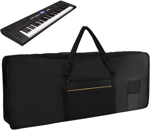 61 Keys Keyboard Case for 61 Keys Keyboard and Electric Piano, Electric Keyboards Bag Piano Gig Bag, Waterproof 420D Oxford Cloth Piano Padded Case (black) in Kuwait