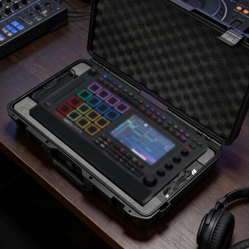 حافظة صلبة لجهاز Akai Professional MPC Live III، حافظة تخزين صلبة لواجهة الصوت مزودة بمقبض مريح مع رغوة قابلة للتخصيص in Kuwait