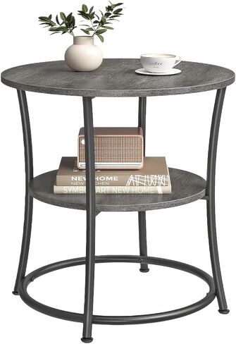 طاولة جانبية بطبقتين، منضدة بإطار فولاذي، سطح واسع، للمساحات الصغيرة، غرفة المعيشة، غرفة النوم in Kuwait