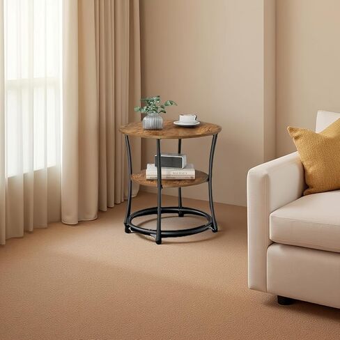 طاولة جانبية بطبقتين، منضدة بإطار فولاذي، سطح واسع، للمساحات الصغيرة، غرفة المعيشة، غرفة النوم in Kuwait