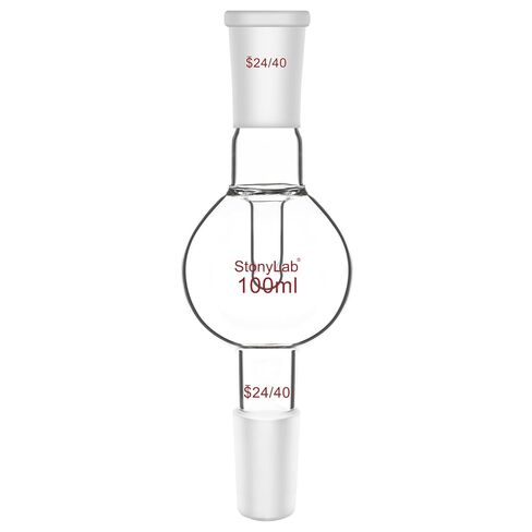 stonylab 100 ml Rotary Evaporator Bump Trap, 24/40 Upper Inner Vapor Tube, 24/40 Standard Taper Joints, G3.3 Borosilicate Glass in Saudi Arabia