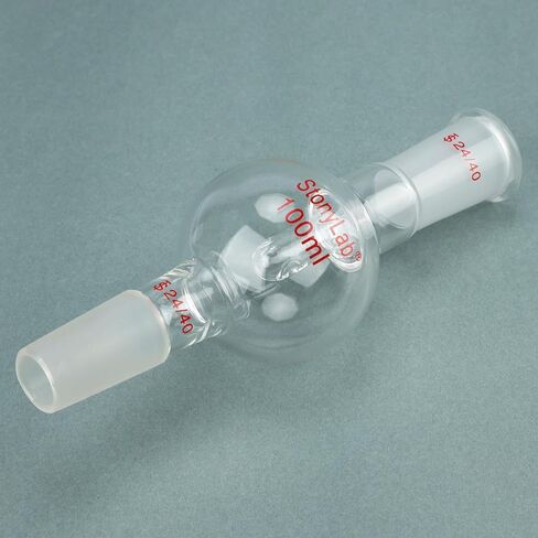 stonylab 100 ml Rotary Evaporator Bump Trap, 24/40 Upper Inner Vapor Tube, 24/40 Standard Taper Joints, G3.3 Borosilicate Glass in Saudi Arabia