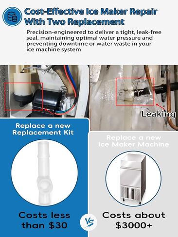 426799-01 Float Switch Connector & 4A0177-01 Sanoprene Tee Replacement Kit for Hoshizaki Ice Maker Compatible with KM Series in Saudi Arabia