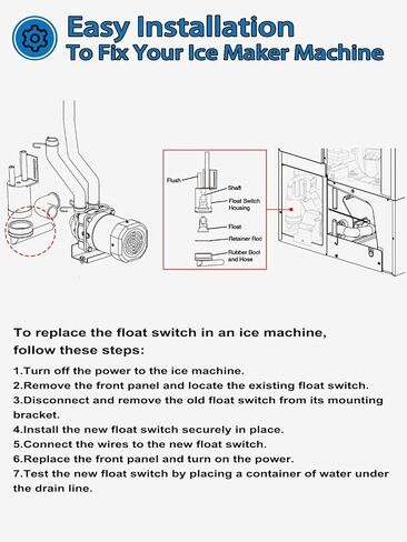 426799-01 Float Switch Connector & 4A0177-01 Sanoprene Tee Replacement Kit for Hoshizaki Ice Maker Compatible with KM Series in Saudi Arabia