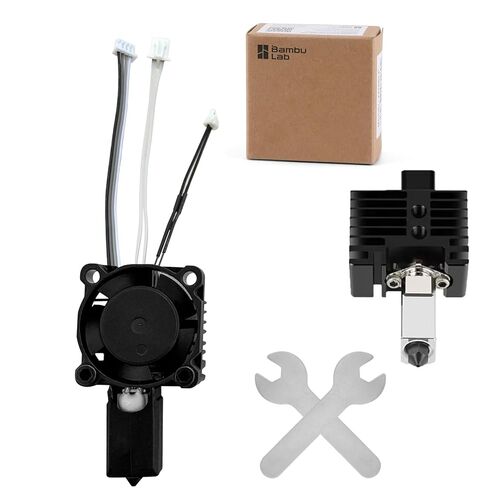 Original Bambuu Lab X1C, X1E Hotend Complete Kit All-in-one Hardened Steel 0.4mm Nozzle, Cooling Fan&Heating Block for X1 Series 3D Printer Extruder Heating Block Replacement in Saudi Arabia