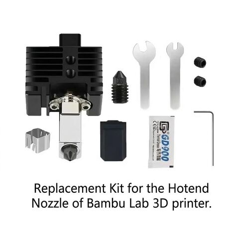 Original Bambuu Lab X1C, X1E Hotend Complete Kit All-in-one Hardened Steel 0.4mm Nozzle, Cooling Fan&Heating Block for X1 Series 3D Printer Extruder Heating Block Replacement in Saudi Arabia