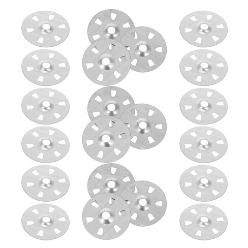 500pcs Six-Hole Metal Insulation Washers for Foam Board Fastening, Flat Rigid Foam Support Discs for Drywall and Panel Fixing in Construction in Kuwait