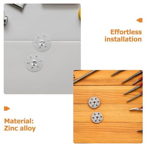 500pcs Six-Hole Metal Insulation Washers for Foam Board Fastening, Flat Rigid Foam Support Discs for Drywall and Panel Fixing in Construction in Kuwait