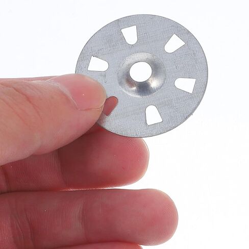 500pcs Six-Hole Metal Insulation Washers for Foam Board Fastening, Flat Rigid Foam Support Discs for Drywall and Panel Fixing in Construction in Kuwait