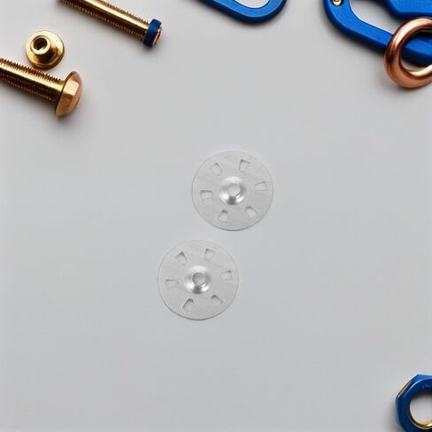 500pcs Six-Hole Metal Insulation Washers for Foam Board Fastening, Flat Rigid Foam Support Discs for Drywall and Panel Fixing in Construction in Kuwait