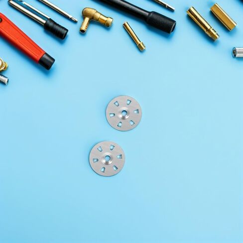 500pcs Six-Hole Metal Insulation Washers for Foam Board Fastening, Flat Rigid Foam Support Discs for Drywall and Panel Fixing in Construction in Kuwait