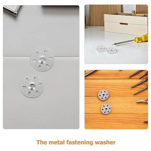 500pcs Six-Hole Metal Insulation Washers for Foam Board Fastening, Flat Rigid Foam Support Discs for Drywall and Panel Fixing in Construction in Kuwait