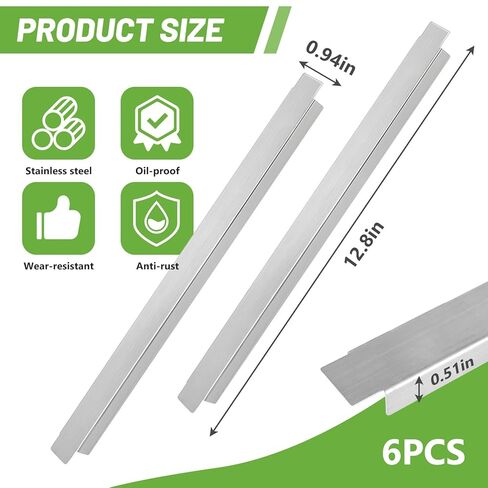 UNIFAMILY 6pcs Stainless Steel Steam Table Dividers 12.7IN, Metal Table Adapter Bar Long for Steam Table Pan, Table Divider Rods for Restaurant Kitchen Food Service Accessories in Kuwait