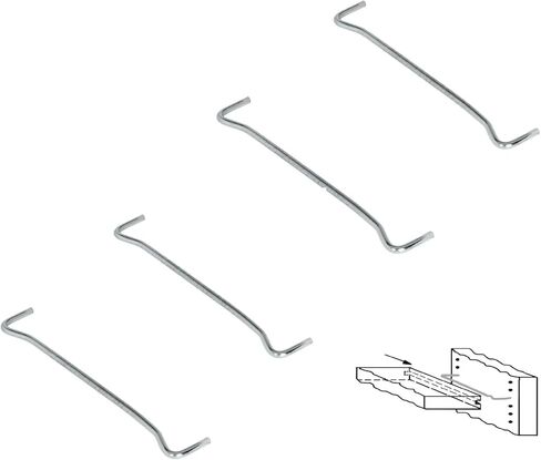 E.H.C. أسلاك أرفف من النوع السويدي - لا توجد وسائل دعم مرئية / 9-3/4 بوصة × 1/8 بوصة دعم أرفف سلكية سحرية/تجعل الأرفف قابلة للتعديل والإزالة، ولكنها قوية ومتينة تدعم 4 أسلاك لكل حزمة. in Kuwait