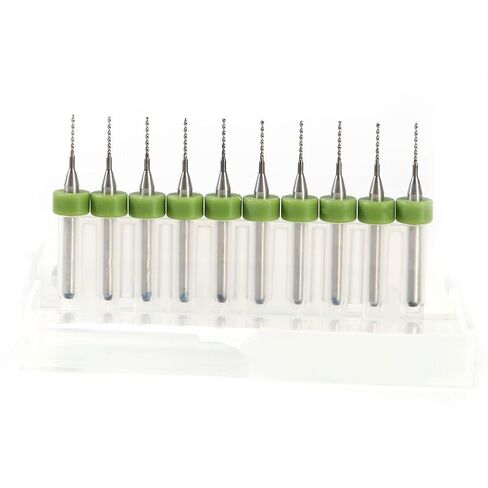 Tungsten Steel PCB Drill Bits Set, 10 Pieces, 3.175mm Shank, 0.1-1.4mm Cutting Diameter, for CNC, SMT, Jewelry, Model Engineering in Saudi Arabia