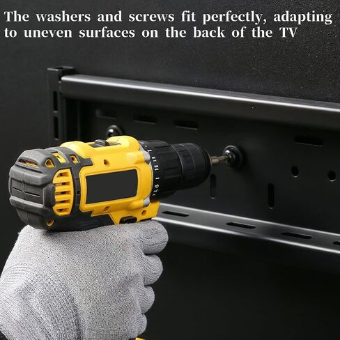 8 Pcs VESA Mount Screws M4 10mm Screws Washers Stainless Steel TV Mounting Hardware Kit for 75x75 / 100x100 TV & Monitor Wall Mounts Bracket Fixing(Black) in Kuwait