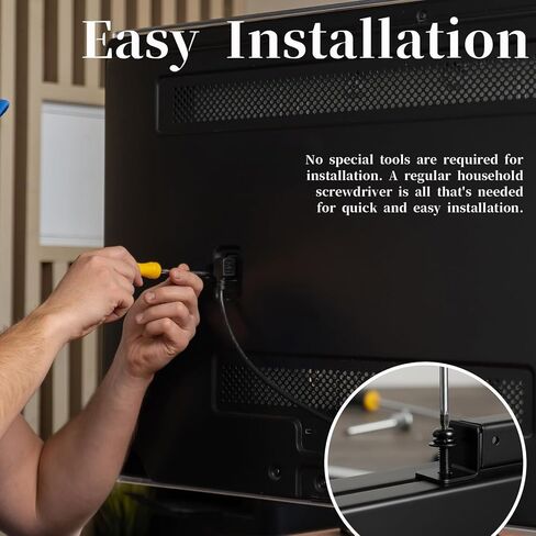 8 Pcs VESA Mount Screws M4 10mm Screws Washers Stainless Steel TV Mounting Hardware Kit for 75x75 / 100x100 TV & Monitor Wall Mounts Bracket Fixing(Black) in Kuwait