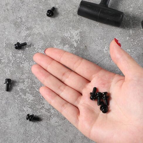 8 Pcs VESA Mount Screws M4 10mm Screws Washers Stainless Steel TV Mounting Hardware Kit for 75x75 / 100x100 TV & Monitor Wall Mounts Bracket Fixing(Black) in Kuwait