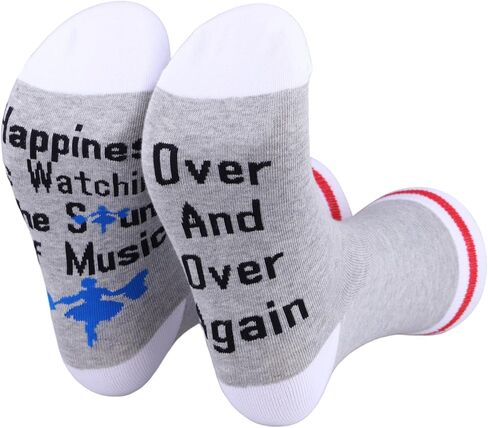 PXTIDY Sound Music Musical Socks Broadway Musical Gifts Happiness Is Watching Music Theatre Novelty Socks Theater Gifts in Kuwait