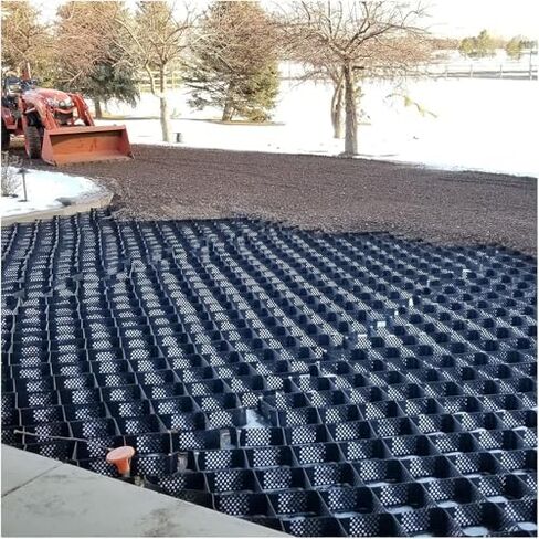 Honeycomb Driveway Stabilizer Grid 4" Thick Ground Grid for Gravel & Soil Paving Solution for Sloped & Flat S (2m X 2m 6.5ft X 6.5ft) in Kuwait