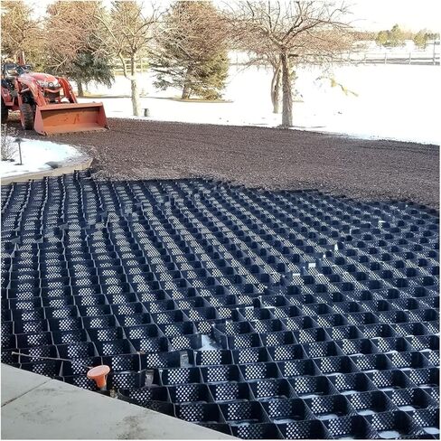 Honeycomb Driveway Stabilizer Grid 4" Thick Ground Grid for Gravel & Soil Paving Solution for Sloped & Flat S (2m X 2m 6.5ft X 6.5ft) in Kuwait